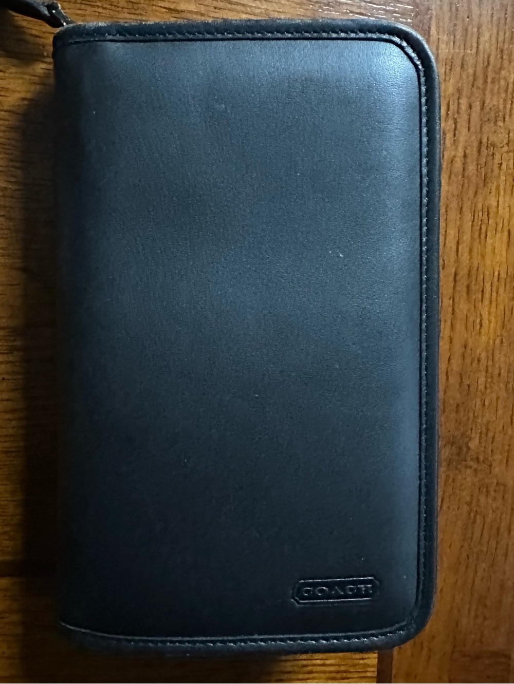 Coach organizer Black Zip-Around Leather